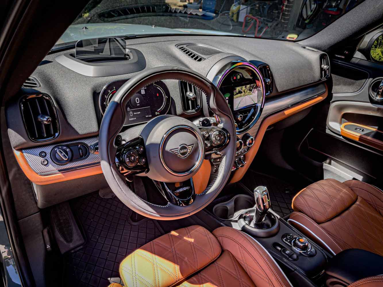 Interior front of 2021 Mini Countryman S